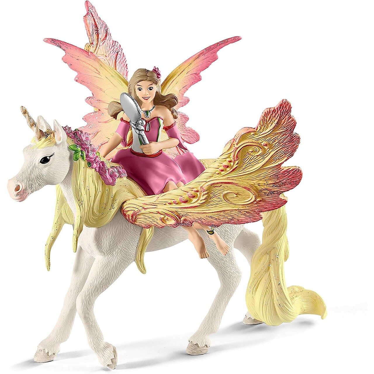 Schleich Bayala: Fairy Feya With Pegasus Unicorn - 3pc Figurine Playset, Enchanting Collectible, Fantasy Toy, Magical Decoration, Kids Ages 5+
